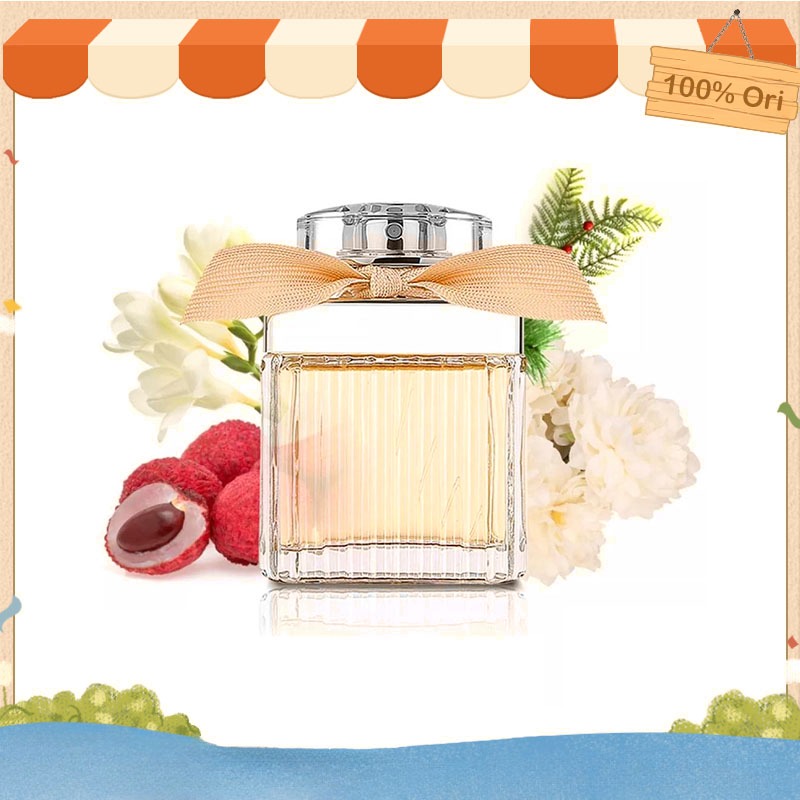 แนะนำ! น้ำหอมหญิง EDP 75ml กลิ่นดอกกุหลาบสดชื่น กลิ่นหอมติดทนนาน ดีไซน์ขวดมีริบบิ้น 100% ของแท้