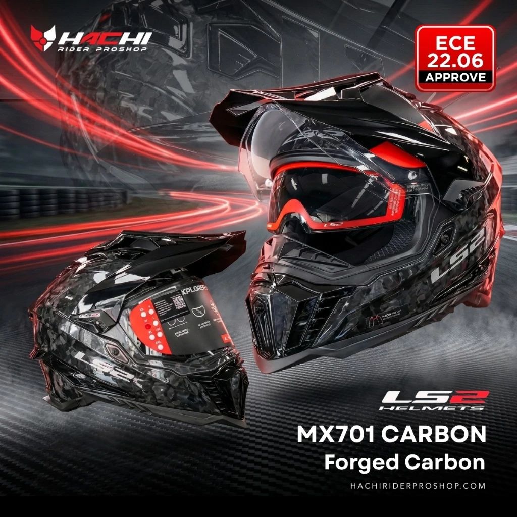 หมวกกันน็อก LS2 MX701 CARBON หมวกทัวร์ริ่ง Adventure คาร์บอนไฟเบอร์ มีชิลด์ แว่นกันแดด รวมสี thumbnail 5
