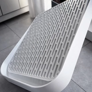 Allsking ที่วางแก้ว ชั้นวางของ 2 ชั้น เก็บของอเนกประสงค์ ถอดออกได้ มีชั้นกรองน้ำ โครงสร้างแข็งแรง ทนทาน