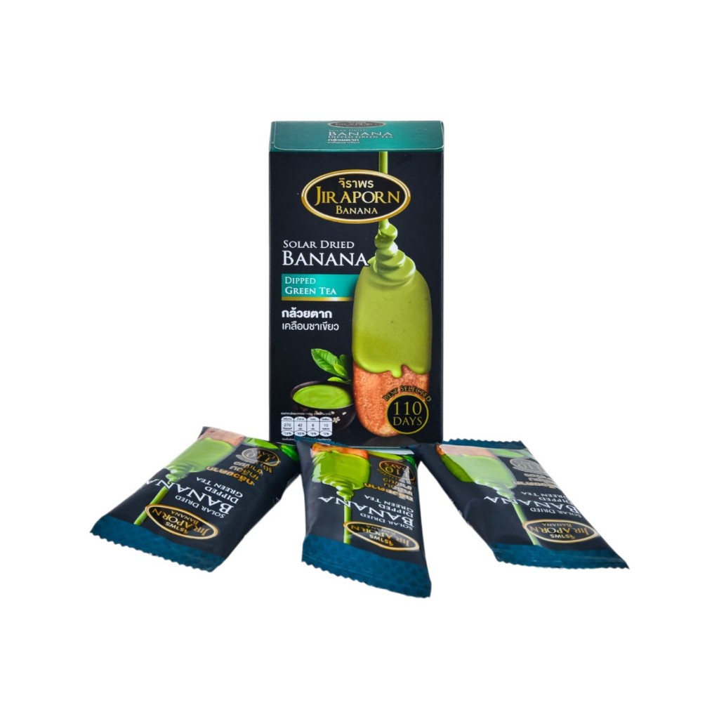 จิราพร กล้วยตาก เคลือบชาเขียว (ขนาด 75g.) - JIRAPORNFOOD