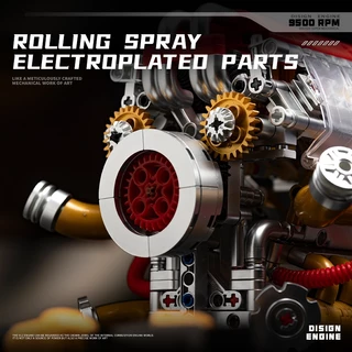 Technic ตัวต่อชุดของเล่น พร้อมมอเตอร์ เครื่องยนต์รถสปอร์ต กังหัน 618ชิ้น DIYชุดเด็กของขวัญ