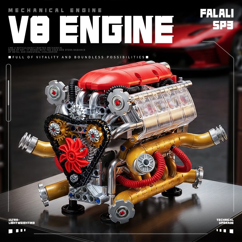 Technic ตัวต่อชุดของเล่น พร้อมมอเตอร์ เครื่องยนต์รถสปอร์ต กังหัน 618ชิ้น DIYชุดเด็กของขวัญ