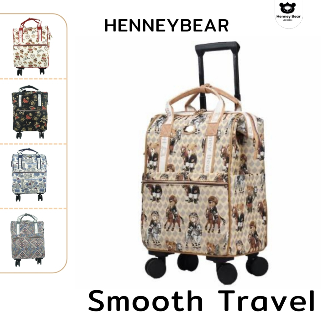 Henneybear-HL012 Signature one รุ่นSmooth travel กระเป๋าเดินทาง กระเป๋าสะพายหลัง ทรงสวย ขนาดกำลังดี
