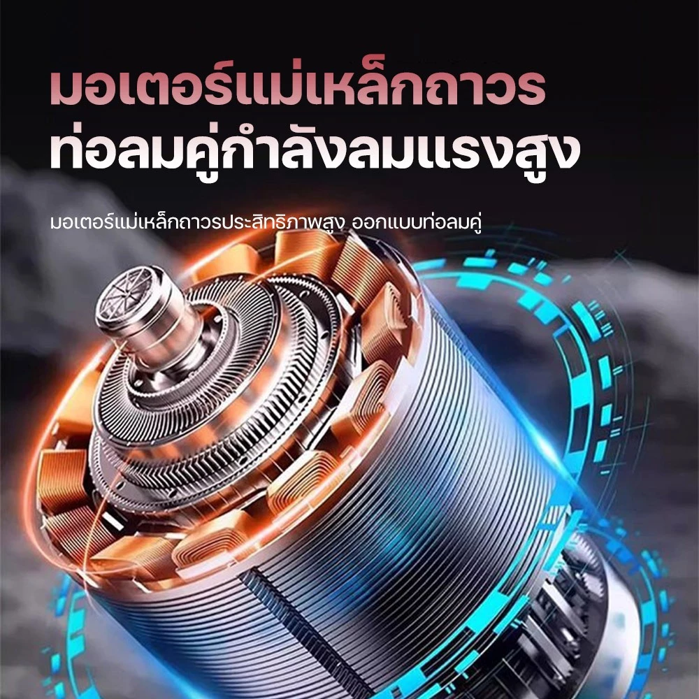 เครื่องดูดฝุ่นในรถยนต์ 9800Pa 4 in 1 ดูด/สูบ/เป่า/ชาร์จ thumbnail 5