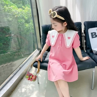 PRINCESS KESLI ชุดเด็กผู้หญิง ชุดเดรส แฟชั่นฤดูร้อน สไตล์เกาหลี สําหรับเด็กผู้หญิง อายุ 1-9 ปี