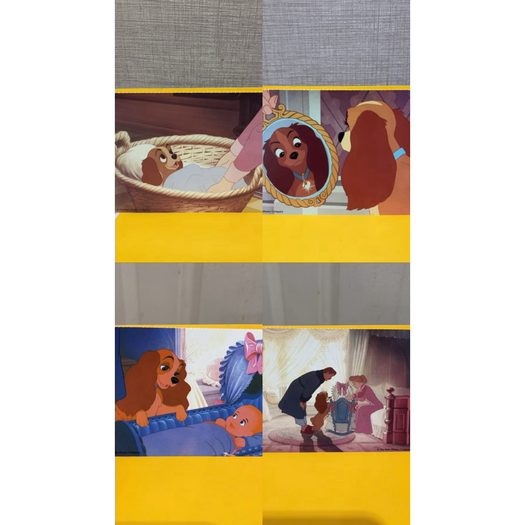 Set B ✨โปสการ์ด Lady and the Tramp Postcard🍝 มีปั้ม©️Disney
