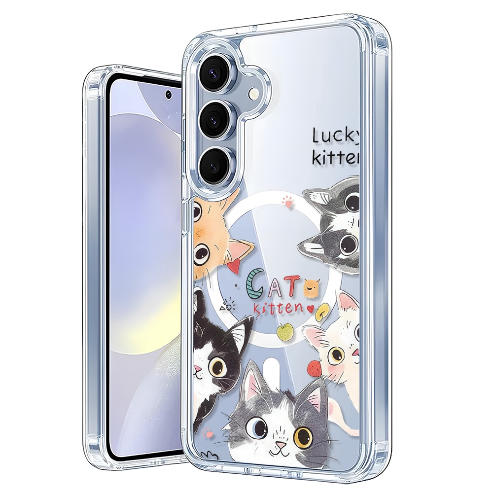 แม่เหล็ก เคสใสกันกระแทก เคสชาร์ได้ สำหรับ Samsung A17 A07 A57 5G A55 5G A16 5G A06 5G A56 5G A37 A36 A54 A35 S25 Ultra