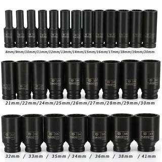 ลูกบล็อกยาว ยี่ห้อ TOUCH สีดำ ขนาด 4 หุน 1/2 มีเบอร์ 36 และเบอร์ 38 คุณภาพดี ทนทานใช้งาน