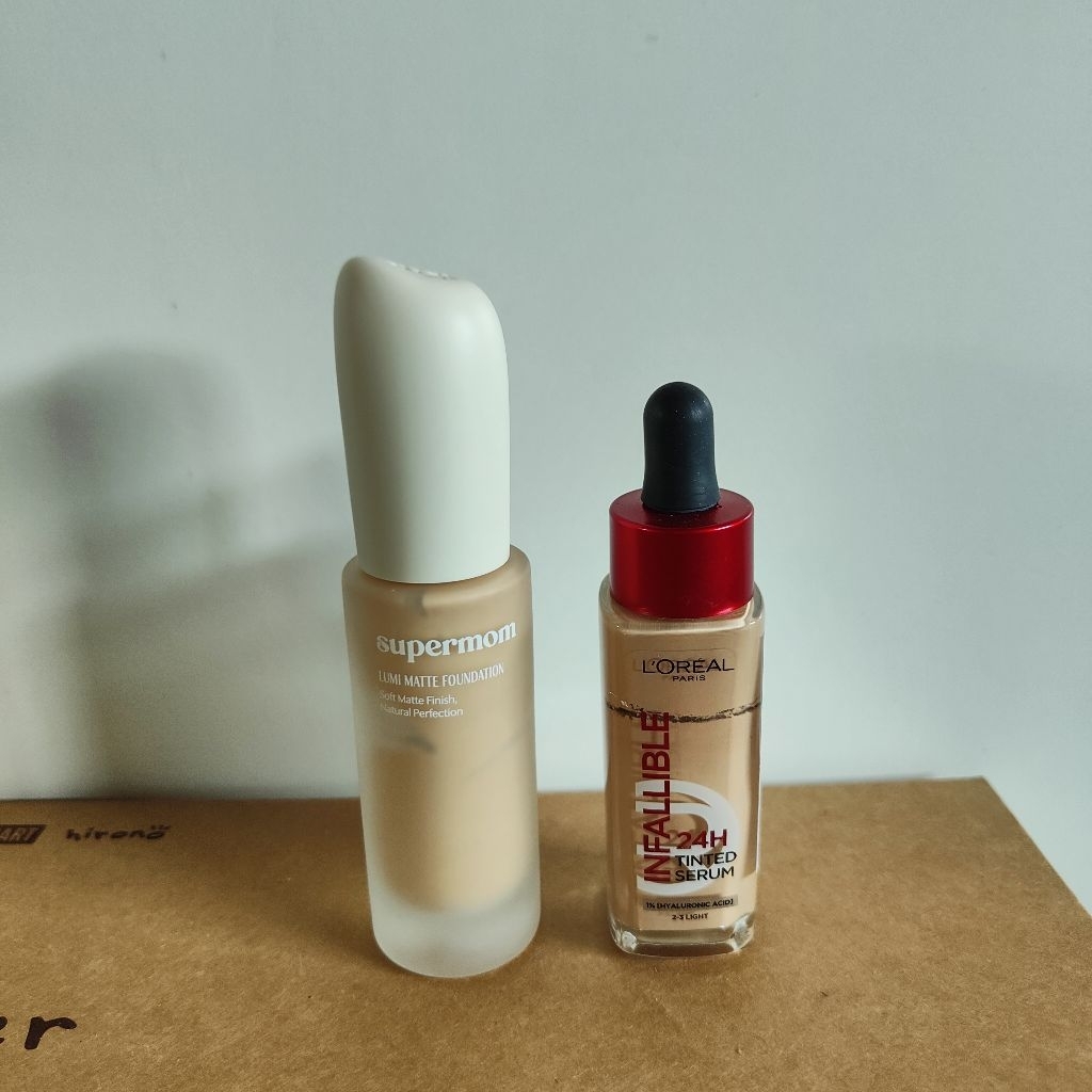 (โค้ด Live 30-40% เหลือ 150) ส่งต่อรองพื้น Supermom Lumi Matte สี 23W / Loreal Tinted Serum สี 2-3