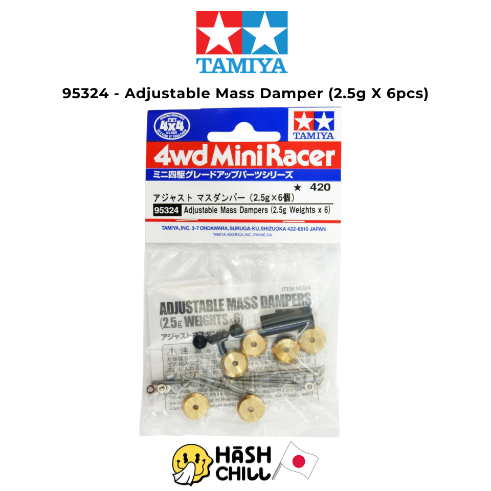 Tamiya 95324 - Adjustable Mass Damper (2.5g X 6pcs) Mini 4 WD