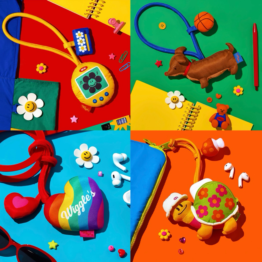 🌈 Wiggle Wiggle ของแท้ 💯 พวงกุญแจกระเป๋า Point Bag Charm ที่ห้อยกระเป๋า กระเป๋าใส่หูฟัง 46269