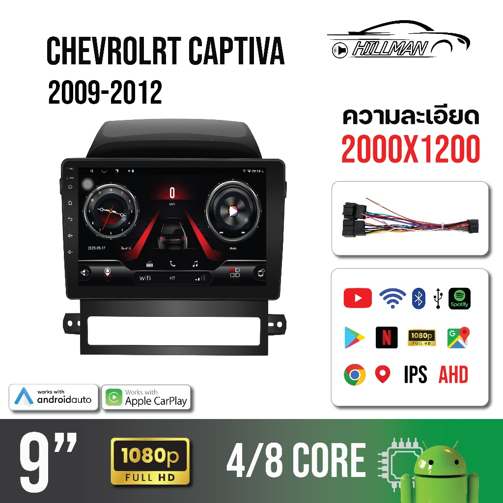 MAN จอแอนดรอย 9 นิ้ว ใช้สำหรับ CHEVROIET CAPTIVA 09-12  จอandriod จอแอนดรอยด์ติดรถยนต