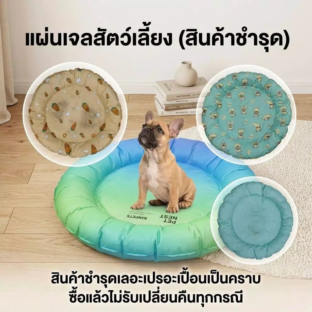 Boqi  Pet Cool mat   เย็นสบาย แผ่นเจลเย็น ที่นอนเย็น แผ่นทำความเย็น สินค้าเลอะ เปอะเปื่อน SALE 1010 thumbnail 3