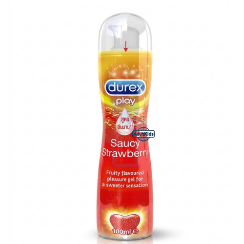 Durex Play Saucy Strawberry Lubricant Gel เจลหล่อลื่น เพลย์ ซอสซี่ สตรอเบอร์รี่ 100 ml