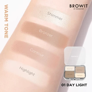ถูก/แท้/มีไลฟ์ คอนทัวร์ ไฮไลท์ น้องฉัตร Browit Face On Point Highlight&Contour เฉดดิ้ง ไฮไลท์ดั้ง ทำกรอบหน้า หน้ามีมิติ