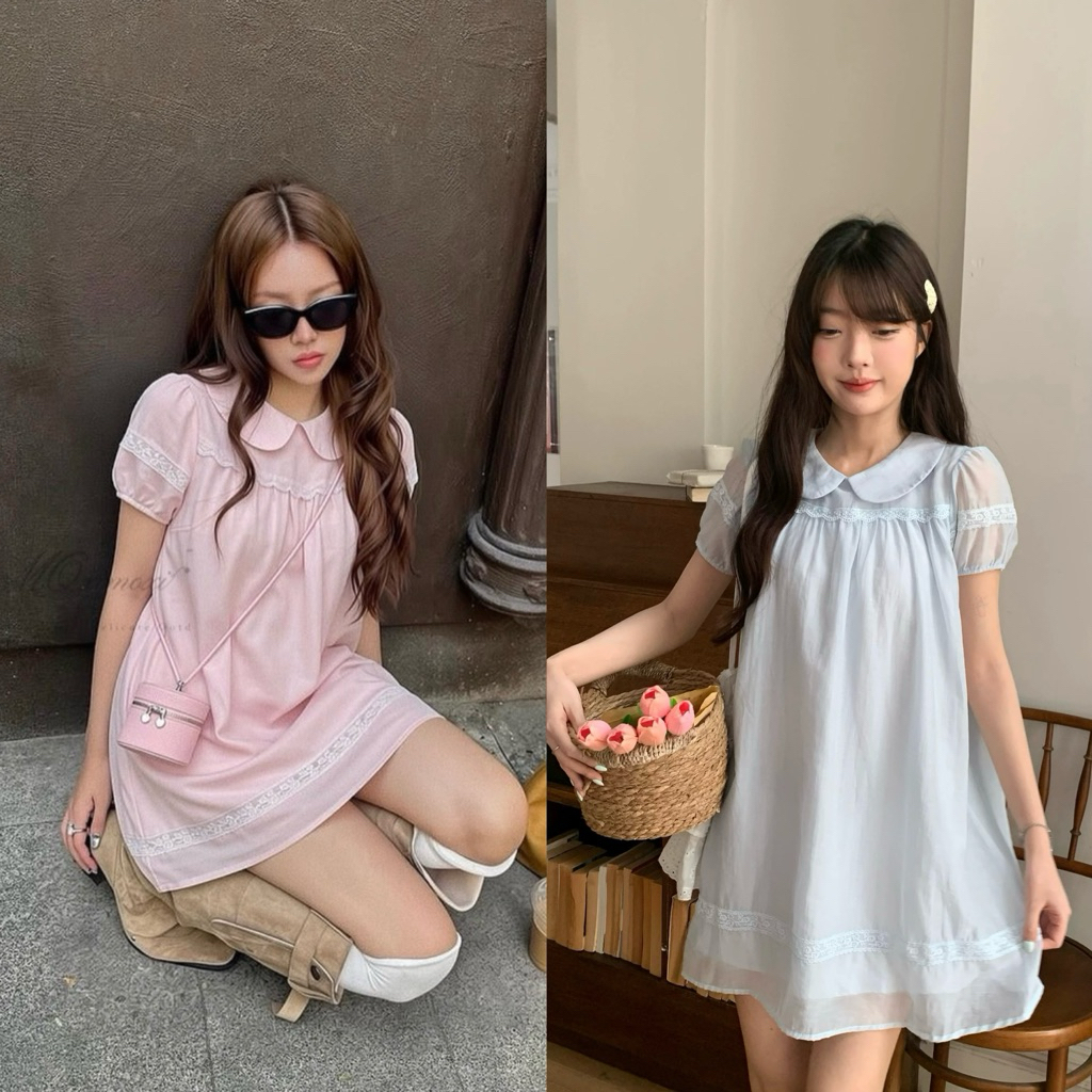 Somedays l 🐰Pinky Dress เดรสแขนตุ๊กตา ผ้านุ่มๆเบาๆฟีลเจ้าหญิง