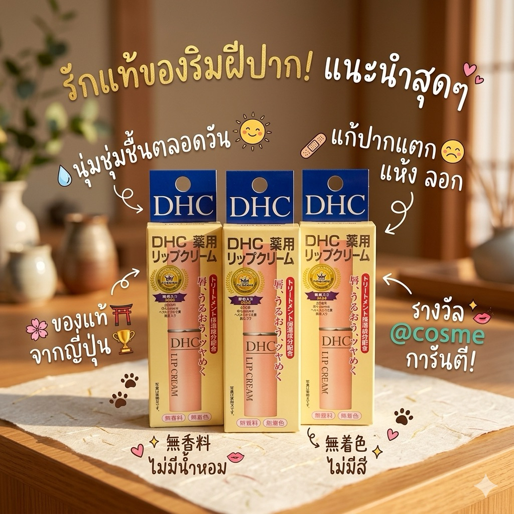 ‼️ของแท้จากญี่ปุ่น‼️DHC Lip Balm ลิปบาล์มสูตรเฉพาะเพื่อริมฝีปากสวย เติมความชุ่มชื่นให้ริมฝีปากของคุณ – โปรปัง