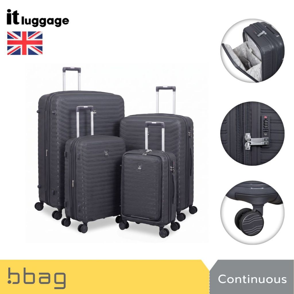 IT Luggage รุ่น Continuous 3088 กระเป๋าเดินทางล้อลาก PP 100% แข็งแรงทนทาน พร้อมช่องหน้าใส่ Laptop (ไ