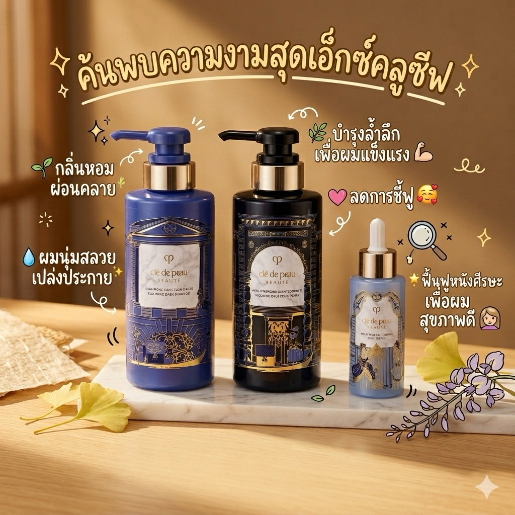ความหรูหราแบบขั้นสุดสำหรับเส้นผมเลยนี่คือ Clé de Peau Beauté "Blooming Oasis" Hair Care Set ซึ่งเป็น Limited Edition