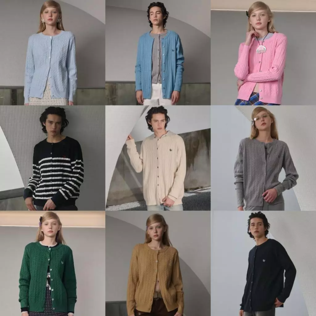 Bemingtop643(S-XL) - BMG Knit Cardigan (PREชมพู,แดง,ฟ้าพาส,กรม,น้ำตาล,ม่วงพาส,ขาวชมพู,ครีมเข้มM/น้ำตาล,ครีมL20 วัน) thumbnail 6