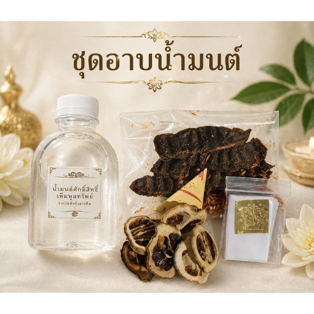 ชุดอาบน้ำมนต์ ส้มป่อยเดือน5 น้ำมนต์ศักดิ์สิทธิ์