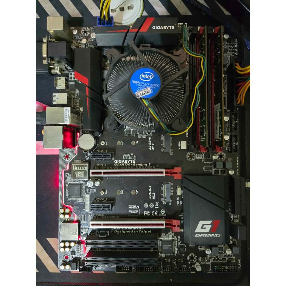 ชุดเมนบอร์ด Gigabyte GA-H170-Gaming 3 +CPU i5 7500 +DDR4 (2400) 4×2=8GB ไม่มีฝาหลัง