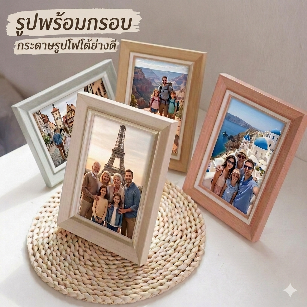 รูปพร้อมกรอบโมเดิร์น 1 นิ้ว รูปใส่กรอบ ปริ้นท์รูป ทุกขนาด