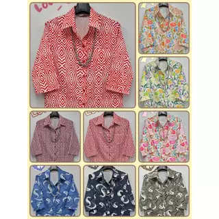 เสื้อปกเชิ้ตแขนสี่ส่วนกระเป๋า1ใบ