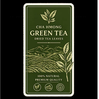 ชาเขียวพรีเมี่ยม PREMIUM GREEN TEA(สูตรหอมนุ่มละมุน) CHA HMONG (ไม่แต่งกลิ่นมะลิ)ชาเขียวจาก เชียงราย