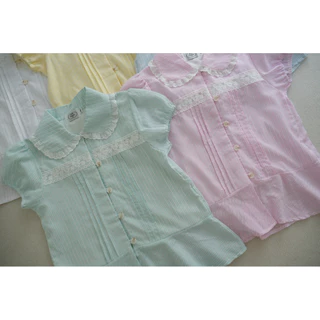 jellybutter english tea เสื้อคอปกแต่งลูกไม้ใส่ซับไม่บาง