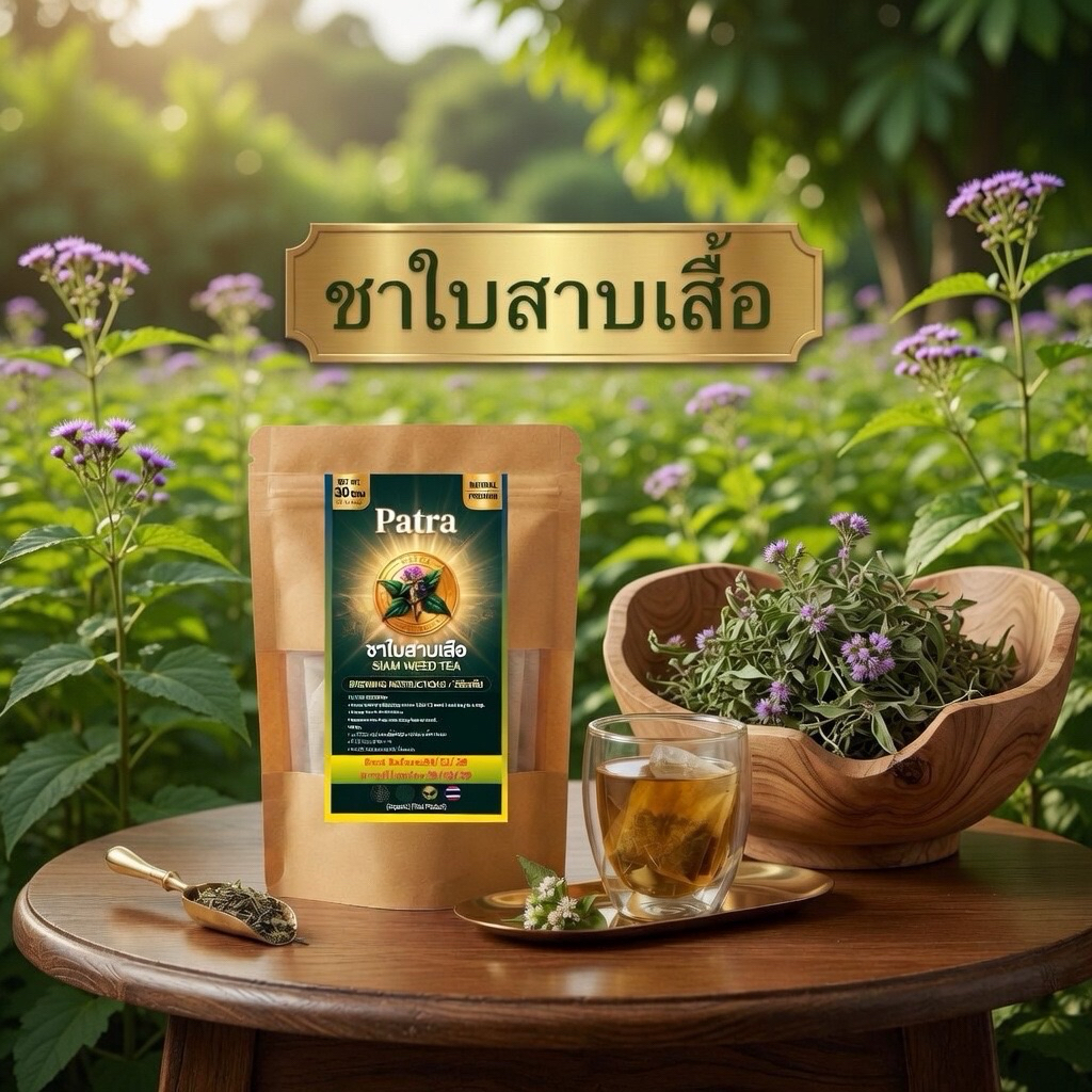 ชาใบสาบเสือแท้ 100% ชนิดซองแช่ (30 ซอง) กลิ่นหอมฟุ้ง ดื่มง่าย ธรรมชาติ
