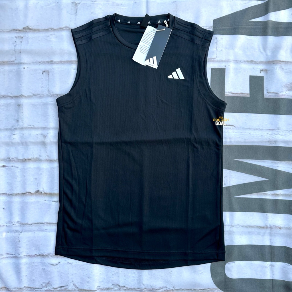 เสื้อกล้ามแขนกุด Adidas Aeroready Designed To Move 3-Stripes “Black” ของแท้ป้ายไทย