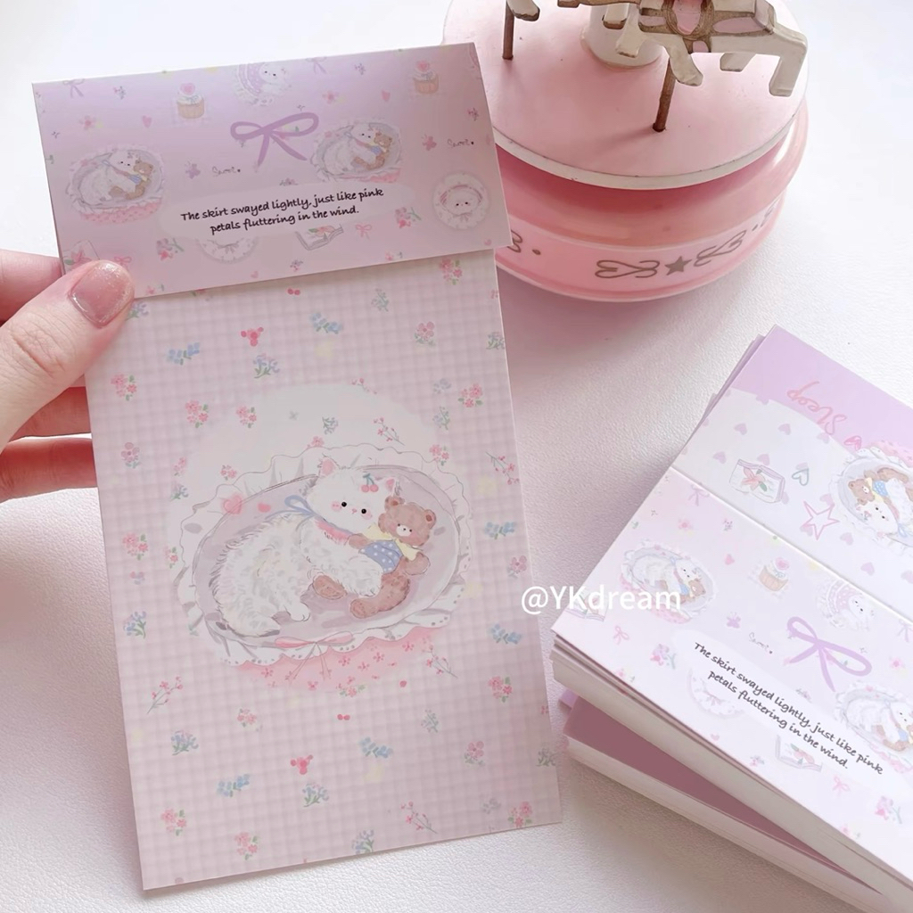 ✅พร้อมส่งเซ็ทแพ็ค ลายแมวน่ารัก การ์ดหลัง+หัวการ์ด+ถุงoppใส
