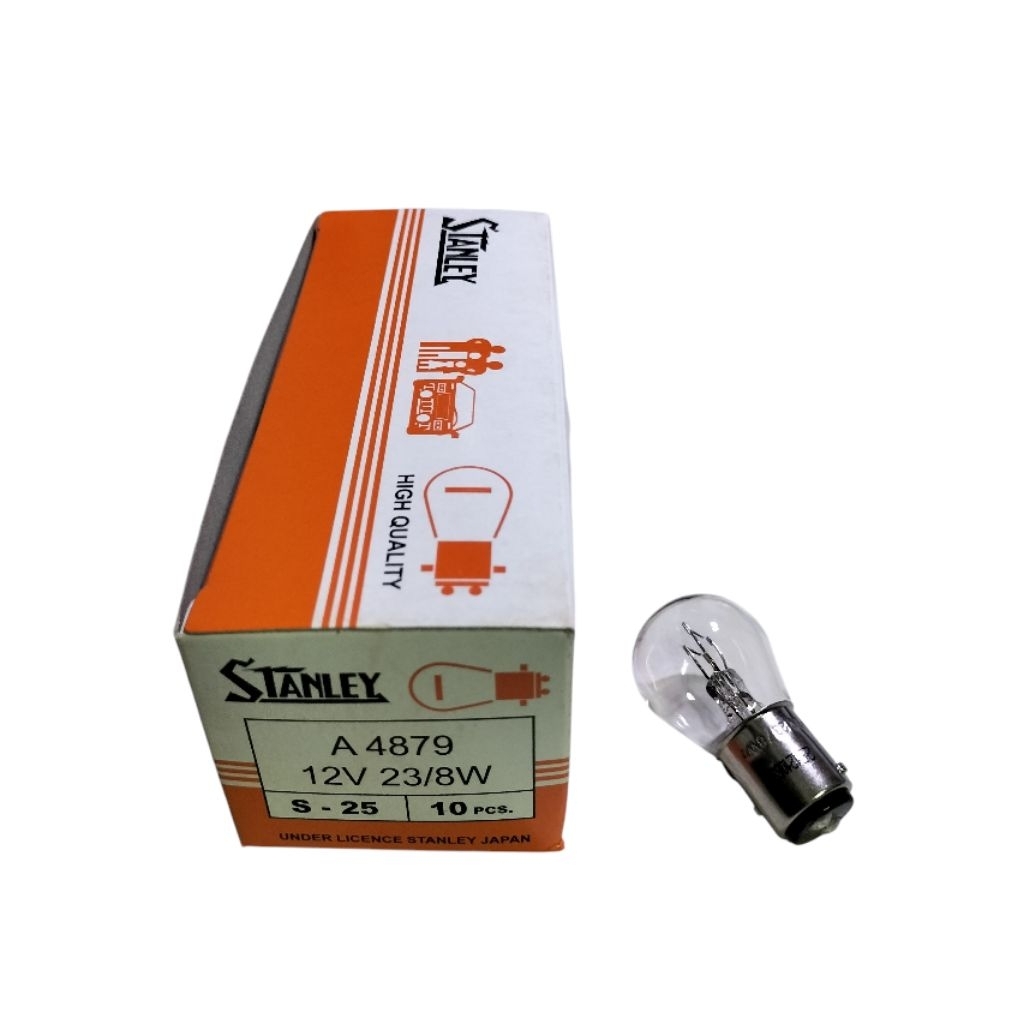 หลอดไฟ STANLEY A 4879 12V 23/8W หรือ 1016 MADE IN JAPAN 1กล่อง=10หลอด