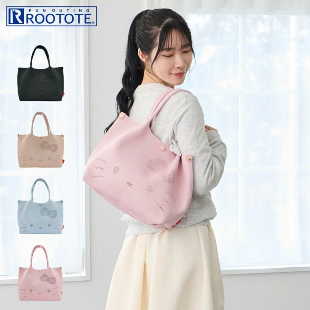 🇯🇵พร้อมส่ง กระเป๋าสะพายไหล่ Tote bag KITTY Japan