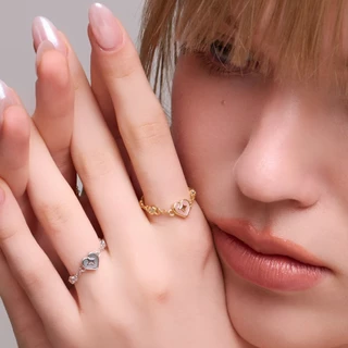 YVIS Silent Heart Ring - Mon Amour Collection