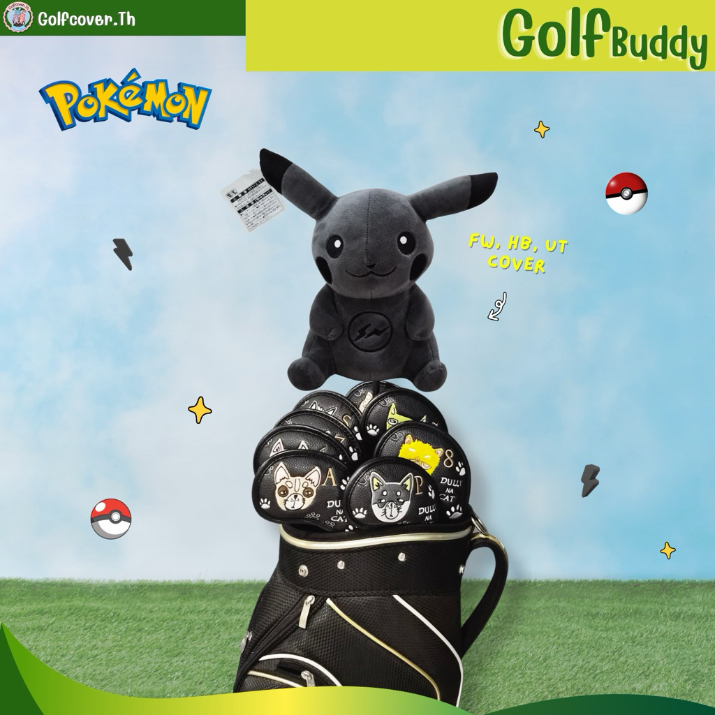 ตุ๊กตาหัวไม้กอล์อฟ ที่คลุมไม้กอล์ฟ coverไม้กอล์ฟ Fairway cover (โปเกมอน) Pokemon pikachu งานแฟชั่น