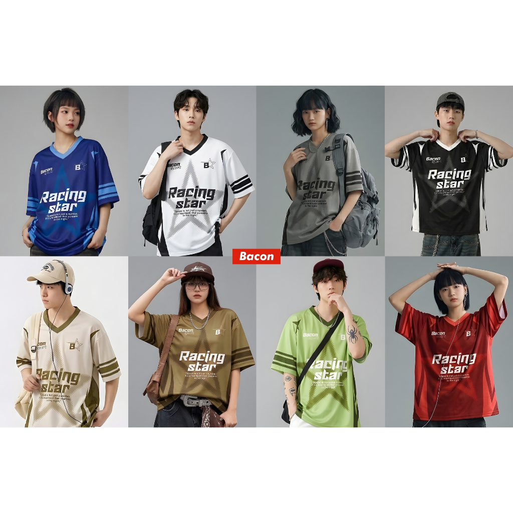 เสื้อวินเทจ เบสบอลแฟชั่นหมายเลข 07 โอเวอร์ไซส์ใส่ได้ทั้ง-หญิง