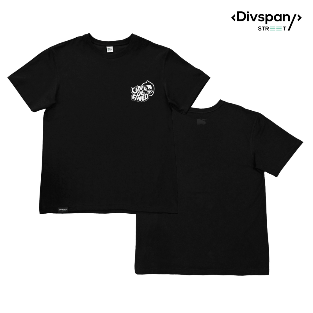 Divspan – เสื้อยืดดำ สตรีทมินิมอล รุ่น Undefined
