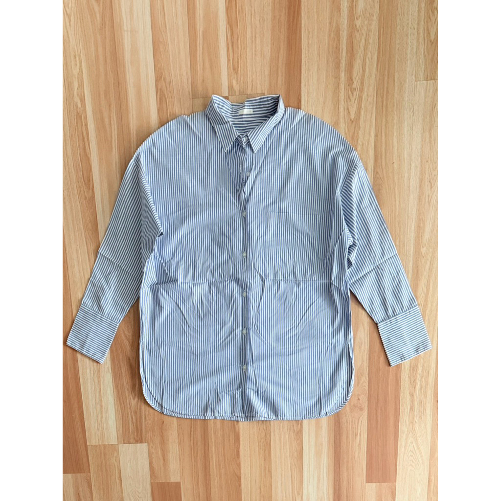 gu woman shirt ลายทาง xl