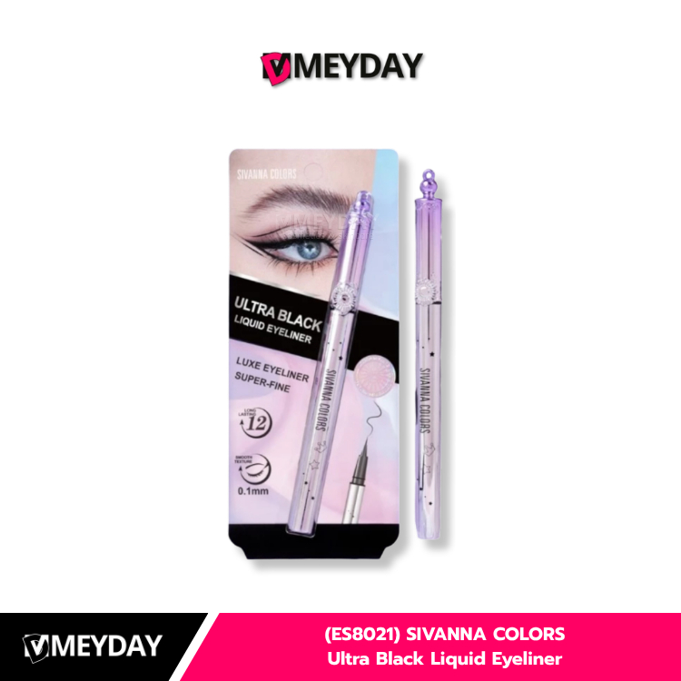 (ES8021) SIVANNA COLORS Ultra Black Liquid Eyeliner ซีเวนน่า คัลเลอร์ส อัลตร้า แบล็ค ลิควิด อายไลเนอร์ 0.6g