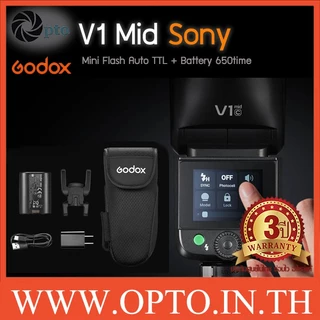 Godox V1mid Flash Auto TTL For canon nikon Sony V1 mid Series with Batteryแฟลชขนาดเล็กพร้อมแบตเตอรี่