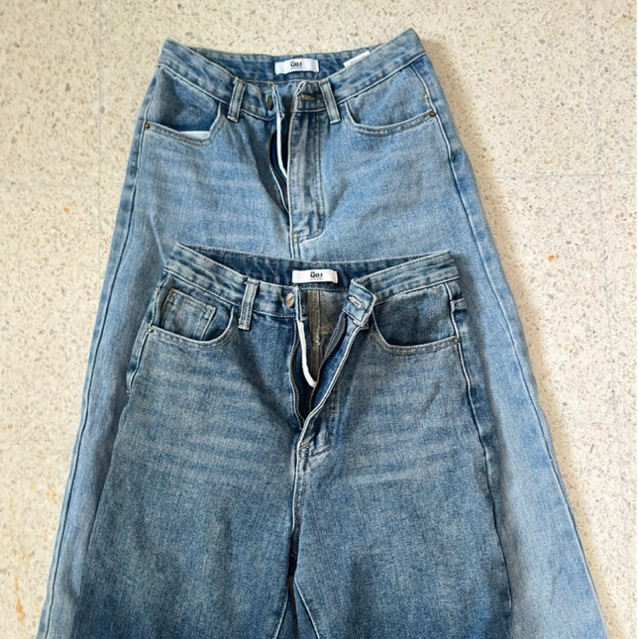 กางเกงยีนส์ นิยมยีนส์ มือสอง size M สีเข้ม สีอ่อน Niyom Jeans
