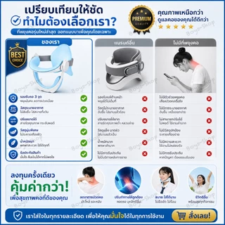เฝือกพยุงคอ รุ่นใหม่2026 แก้คอยื่น ป้องกันก้มคอ ปรับกระดูกคอ อุปกรณ์ดามคอ ใช้ได้ผู้ใหญ่/เด็ก ใส่สบาย แก้ปวดคอ นั่งทำงาน