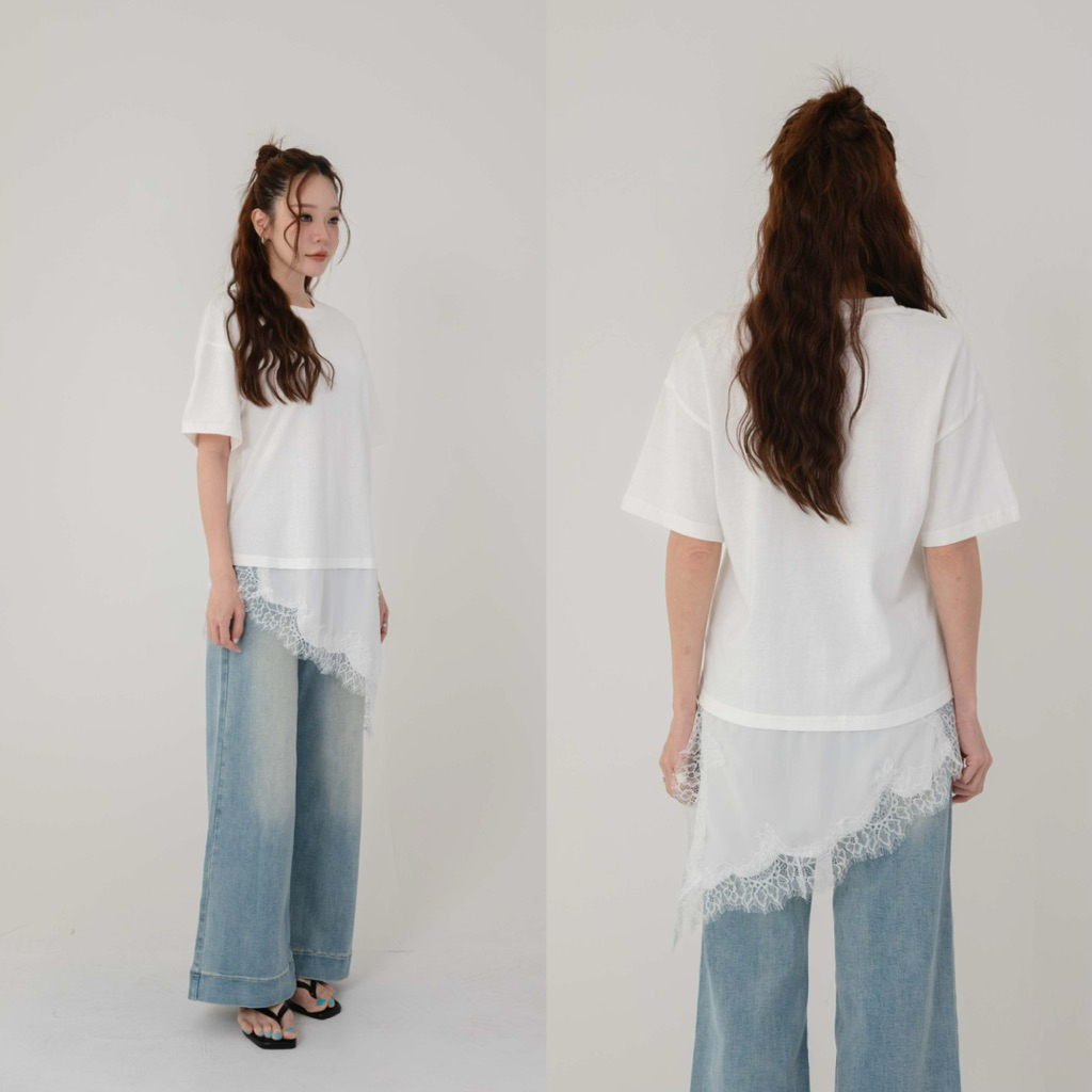 FLASHMARBLE - ROSE OVERSIZED TEE ผ้าโพลีคอตตอนพรีเมี่ยม เนื้อนุ่มลื่น ใส่สบาย