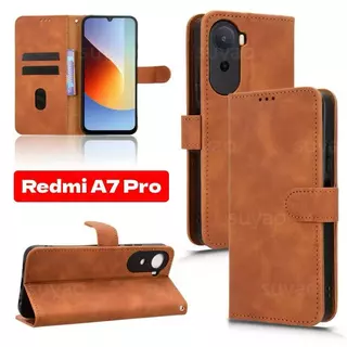 เคสฝาพับหนัง ล็อค สำหรับ Xiaomi Redmi A7Pro / Poco C81Proแม่เหล็ก พร้อมช่องใส่บัตร