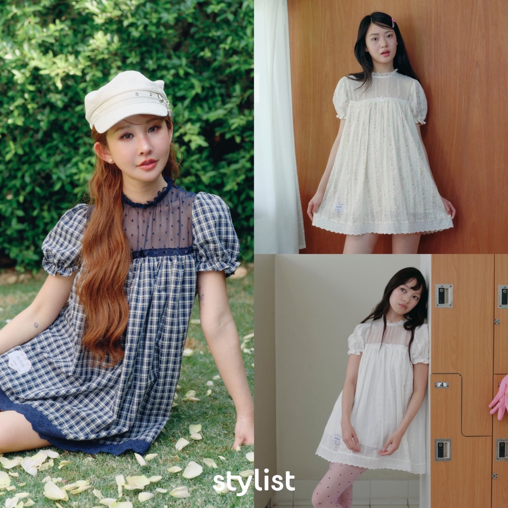 STYLIST x Brinkkty -Blouses-Bella Lace-009  - เดรสลูกไม้แขนตุ๊กตา