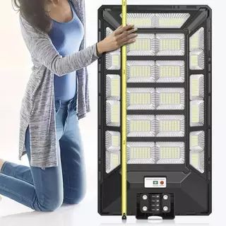 ไฟถนนโซล่าเซลล์ โซล่าเซลล์ Solar Light 5500000W กันน้ำ ไฟโซล่าเซลล์ แสงขาว ไฟถนนรีโมทคอนโทรล