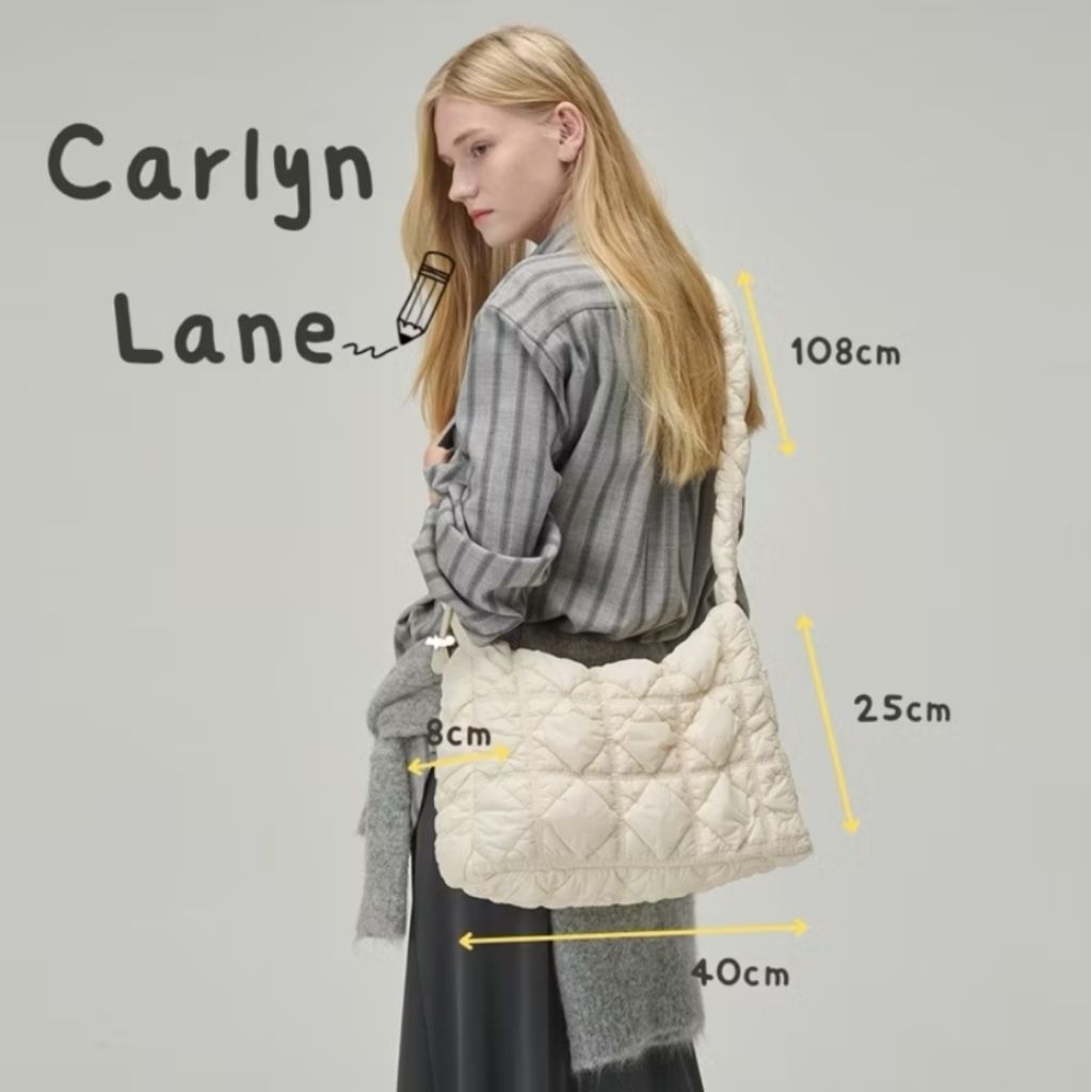 (พร้อมส่ง silver) Carlyn Lane ปรับสายยาวได้