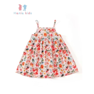 Hania kids - พร้อมส่ง เดรสสายเดี่ยวคุณหนูลายดอกไม้ สไตล์น่ารักเหมาะช่วงฤดูร้อน K5125660
